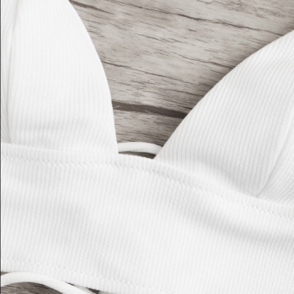 Bikini White Textured Size L NWT - Picture 4 of 5
